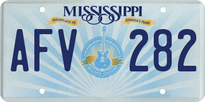 MS license plate AFV282