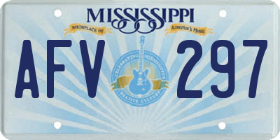 MS license plate AFV297