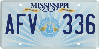 MS license plate AFV336