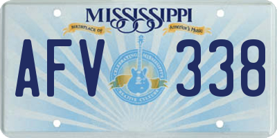 MS license plate AFV338