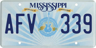 MS license plate AFV339