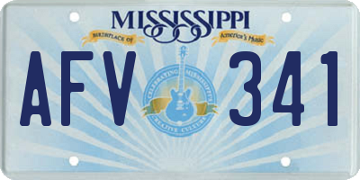 MS license plate AFV341
