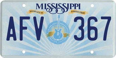 MS license plate AFV367