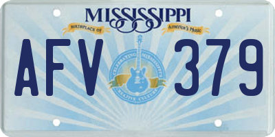 MS license plate AFV379