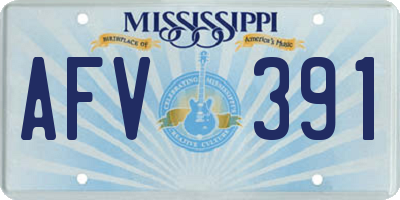 MS license plate AFV391