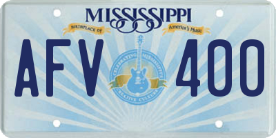 MS license plate AFV400