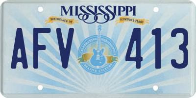 MS license plate AFV413
