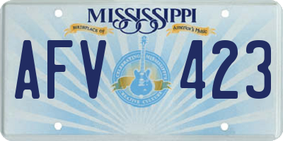 MS license plate AFV423