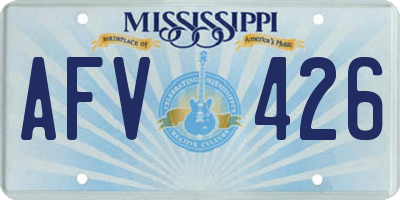 MS license plate AFV426