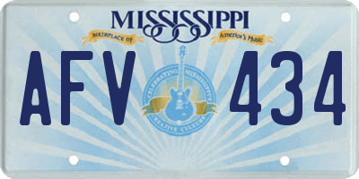 MS license plate AFV434