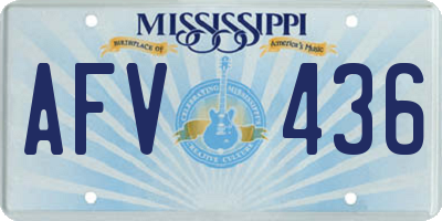 MS license plate AFV436
