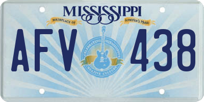 MS license plate AFV438