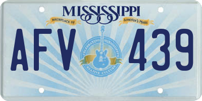 MS license plate AFV439