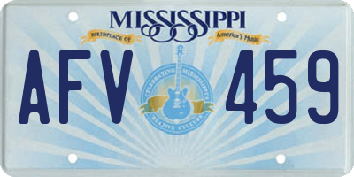 MS license plate AFV459