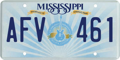 MS license plate AFV461
