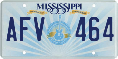 MS license plate AFV464