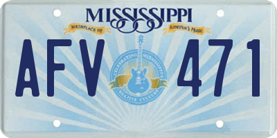 MS license plate AFV471
