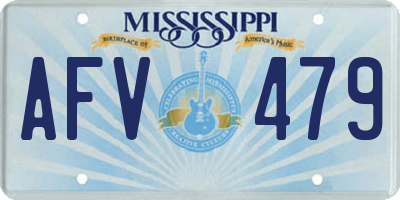 MS license plate AFV479