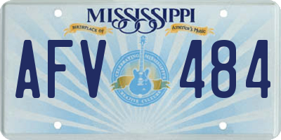 MS license plate AFV484