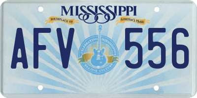 MS license plate AFV556