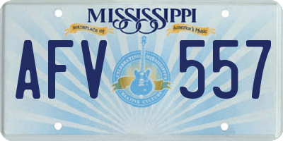 MS license plate AFV557