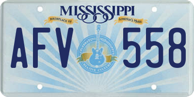 MS license plate AFV558