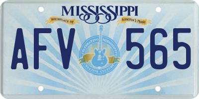 MS license plate AFV565