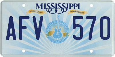 MS license plate AFV570