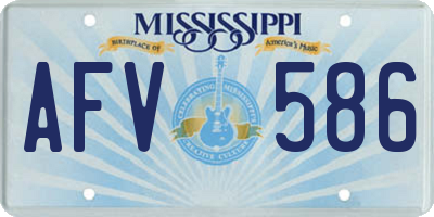 MS license plate AFV586