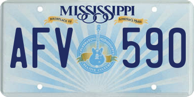 MS license plate AFV590