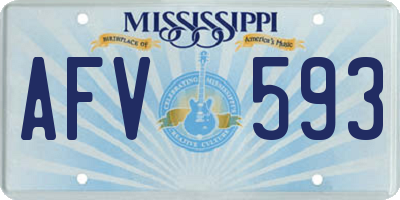 MS license plate AFV593