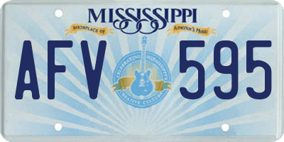 MS license plate AFV595