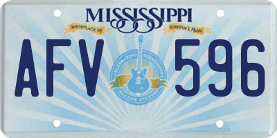 MS license plate AFV596