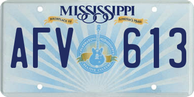 MS license plate AFV613