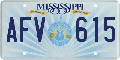 MS license plate AFV615