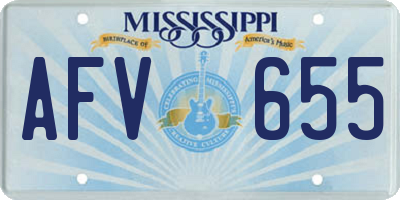 MS license plate AFV655