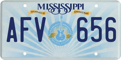 MS license plate AFV656