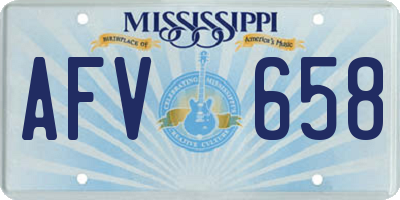 MS license plate AFV658