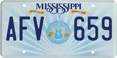 MS license plate AFV659