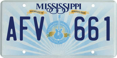 MS license plate AFV661