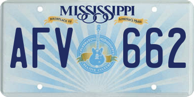 MS license plate AFV662