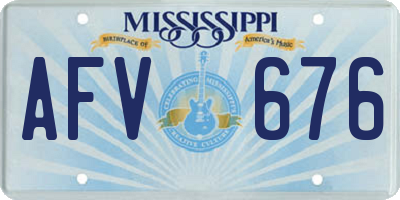 MS license plate AFV676