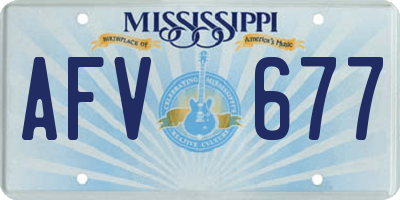 MS license plate AFV677