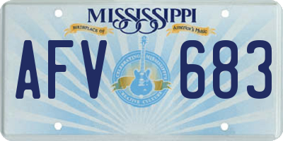 MS license plate AFV683