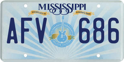 MS license plate AFV686