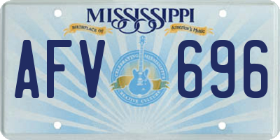 MS license plate AFV696