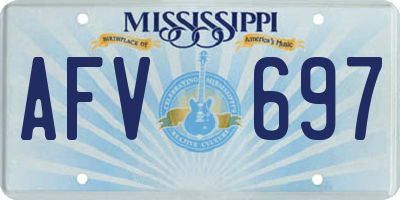 MS license plate AFV697