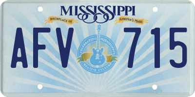 MS license plate AFV715