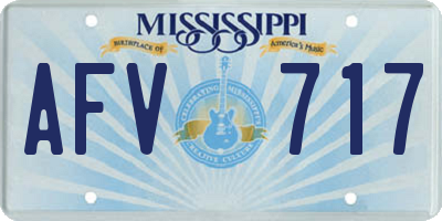 MS license plate AFV717