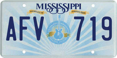 MS license plate AFV719